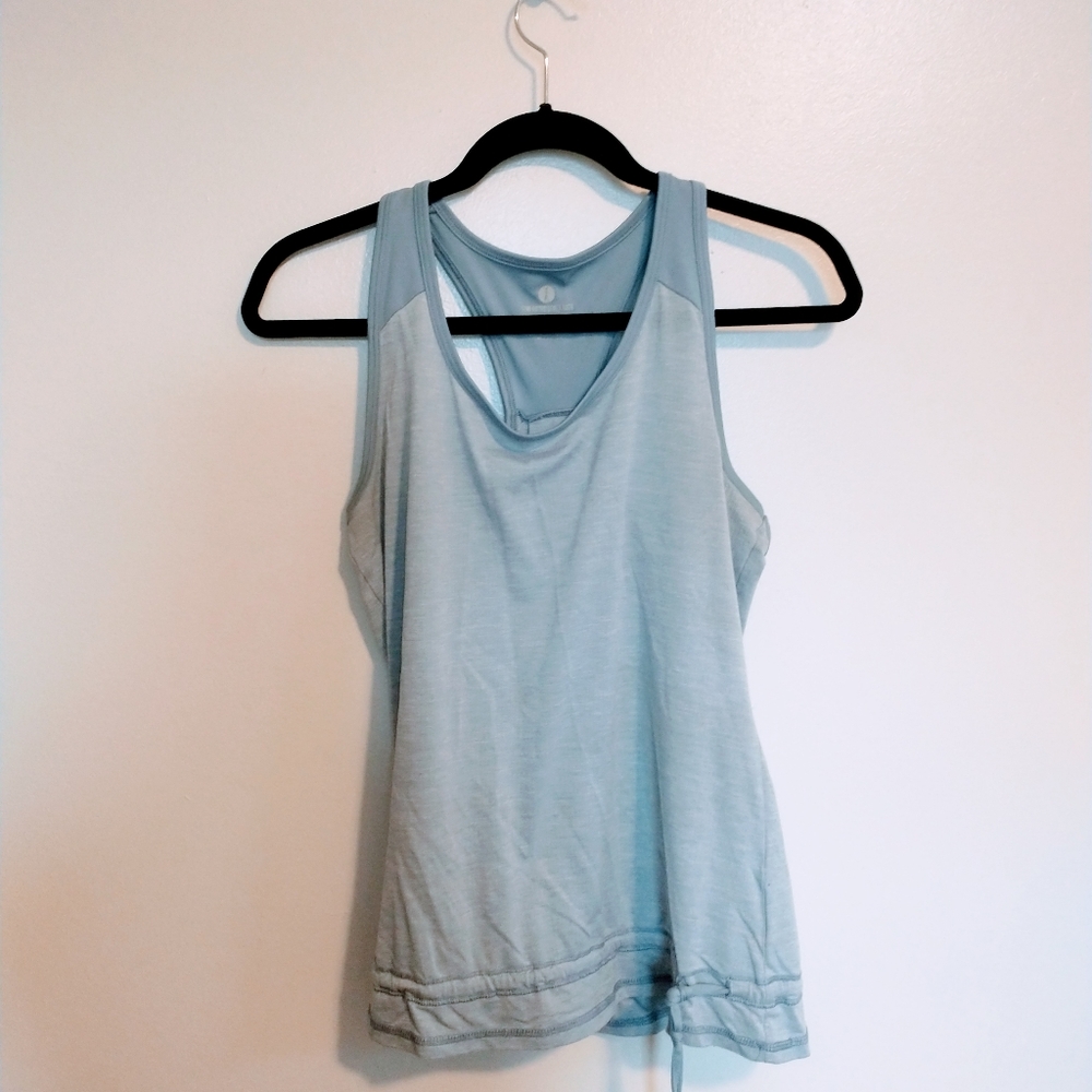 Semi fitted blue workout tank size small